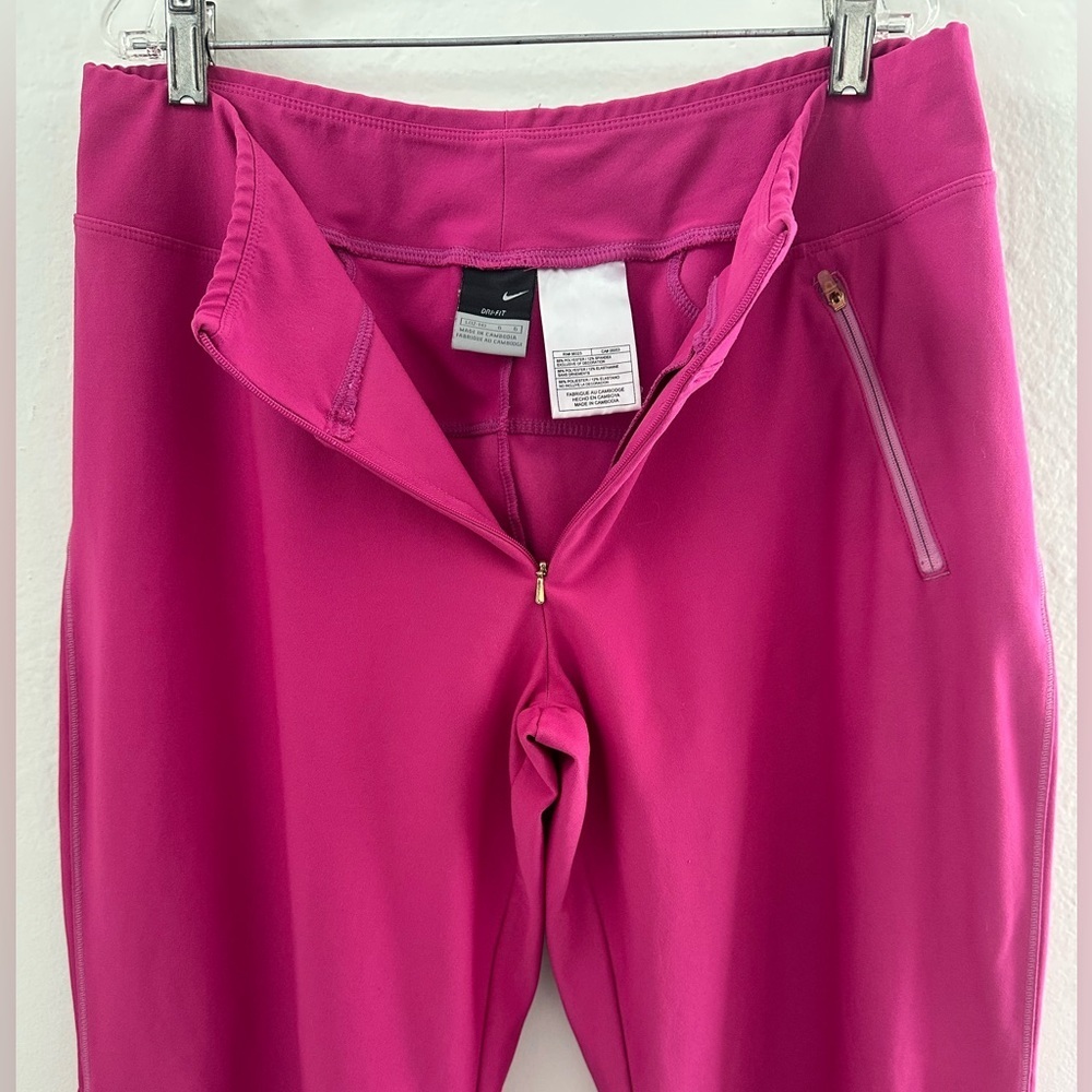 Nike Dri-Fit Women’s Athletic Pants Size 6 – Hot Pink Magenta, Zip Ankle,Pocket - Picture 14 of 15